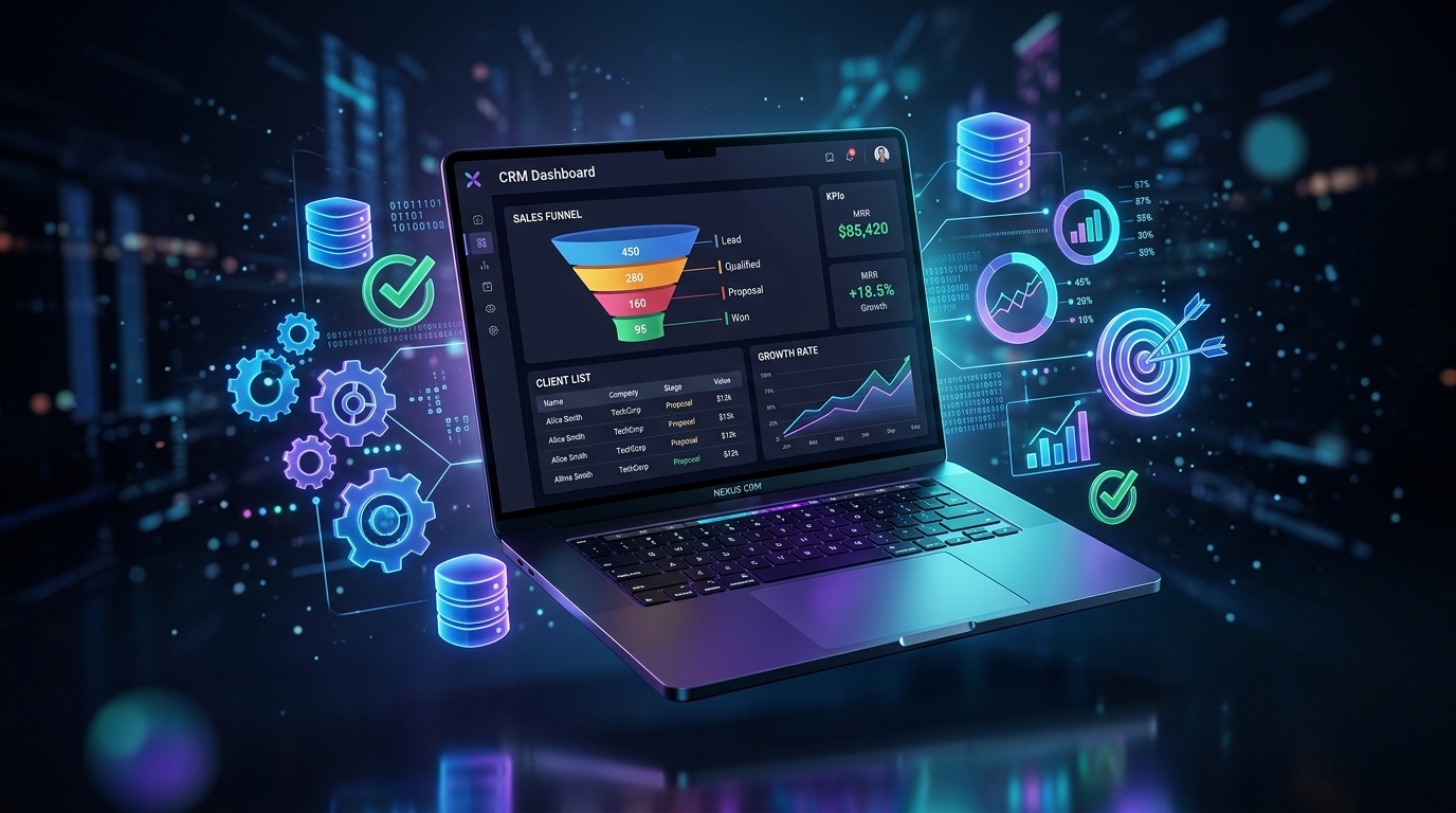 CRM high-fidelity dashboard preview